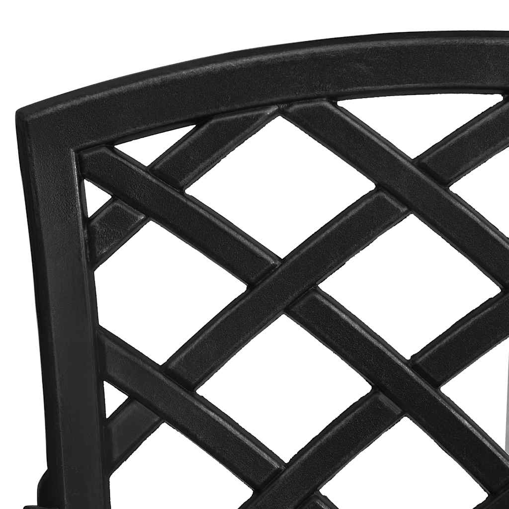 3 Piece Bistro Set Black Cast Aluminum
