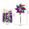 Sparkling Reflective Bird Repeller Pinwheels - Outdoor Wind Spinner Scarecrow for Garden, Lawn, Yard & Farm, Scares Birds Away