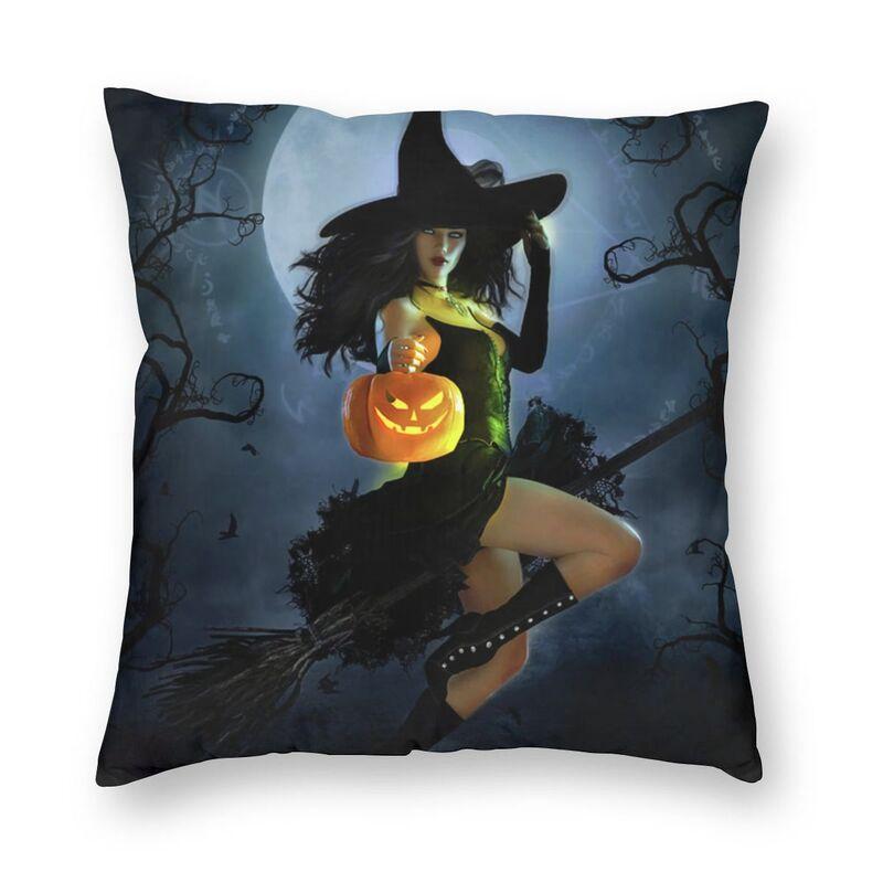 Home Decoration Nordic Halloween Witch Ghost Tree Cushion Cover Cushion Cover Mystery Magic Pillowcase 45x45cm Funda De Almohada
