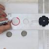 Stainless Steel Tile Hole Locator Adjustable Measuring Tool for Precise Drilling Suitable for Various Tile Materials