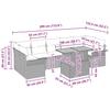 Garden Sofa Set with Storage 8 pcs Black Poly Rattan