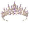 Bridal Crown Diamond Luxurious Prom Party Headband Headband Birthday Princess Hair Accessories Purple Crystal Crown
