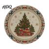 Round Christmas Placemat Placemat 14 Inch Festive Pattern Anti Slip Tabletop Protector Tableware Heat Insulation Place Mat for Dining Table Kitchen