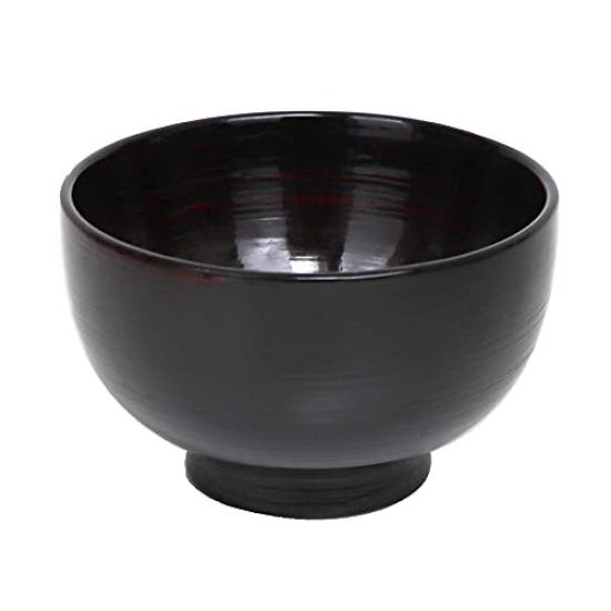 Osaka Choseido Wooden Soup Yamanaka Rust Akebono Lacquer Dishwasher-Safe Bowl, Lacquer, 10.5cm Diameter, 250ml,