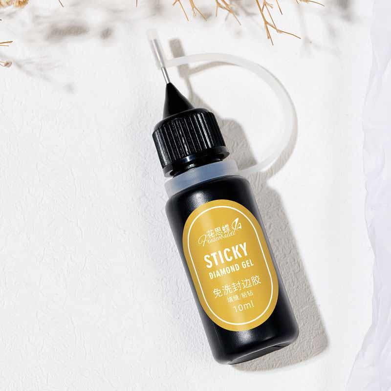 

10 мл Топ без липкого слоя и клей для страз 2 в 1 Запечатывающее средство для ногтей для страз/шармов Сильный адгезив Заполнение зазоров DIY Нейл-арт Наращивание УФ LED Отверждаемый 1 bottle
