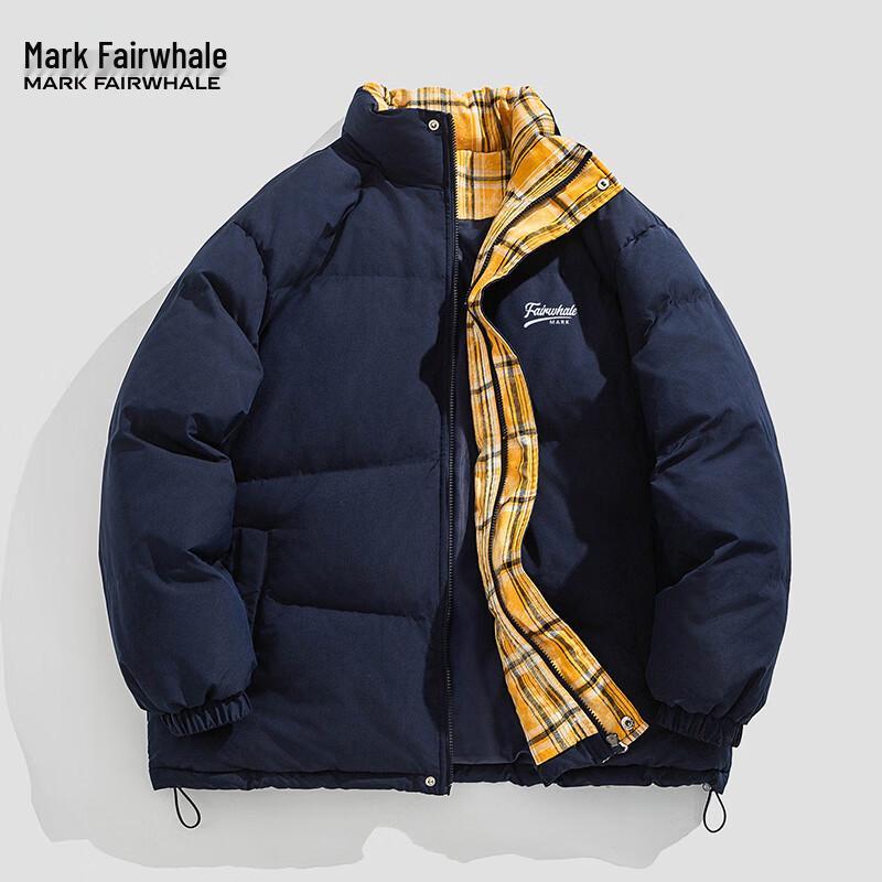 Mark Fairwhale Men's Korean American Style Color-Block Hooded Padded Jacket