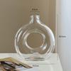 Glass Vase Geometric Hollow Circles Flower Vase Hydroponics Terrarium Doughnut Flower Arrangement  Home Decoration Accessories