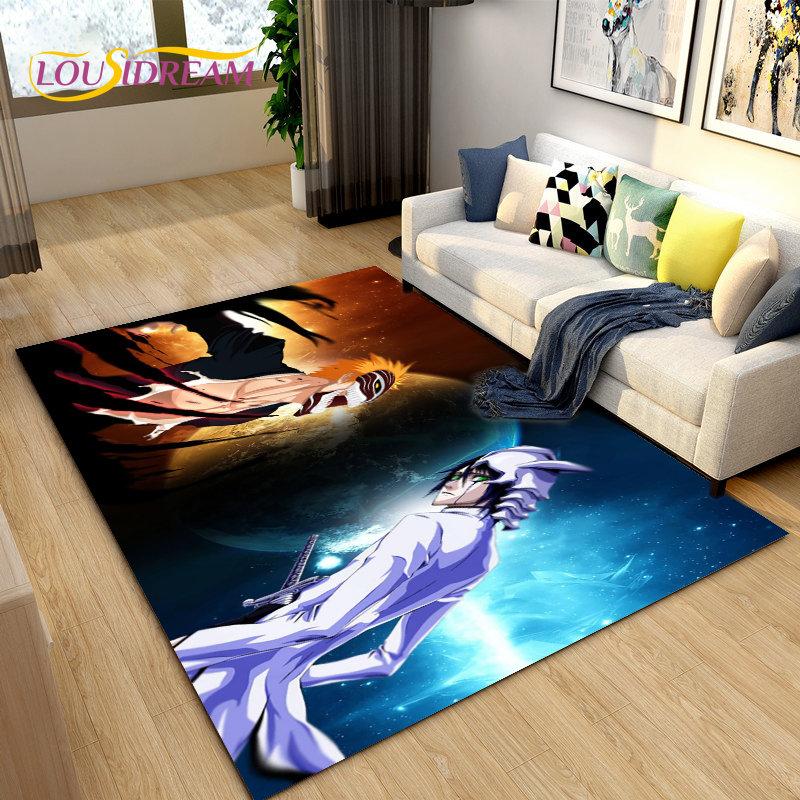 Anime Bleach Japan Cartoon Area Rug Large,Carpet Rug for Living Room Bedroom Sofa Doormat Decoration,kid Play Non-slip Floor Mat
