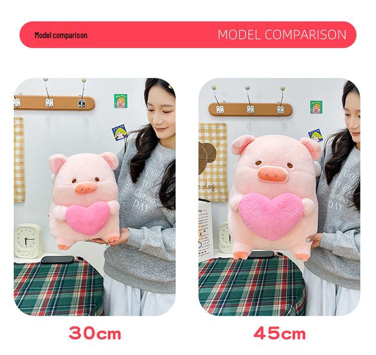Süße Herzschwein Plüschpuppe - Entzückendes umarmendes Schwein Spielzeug für Mädchen