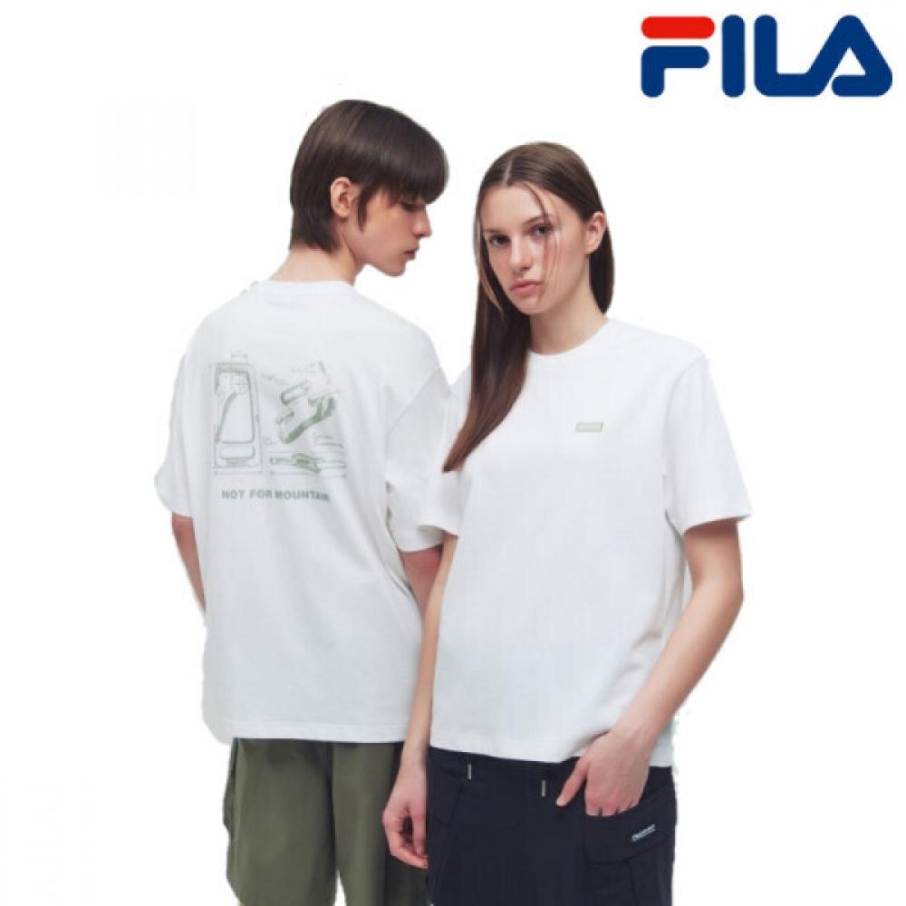 Fila Unisex CoTTon Blend Carabiner Graphic T shirT Owh Fs2rsg2133x OWH (off-white)/110(XXL)
