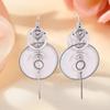 New Exaggerated Moon Crescent Devil Eye Large Circle Long Earrings For Women Vintage Jewelry Gift Accessories