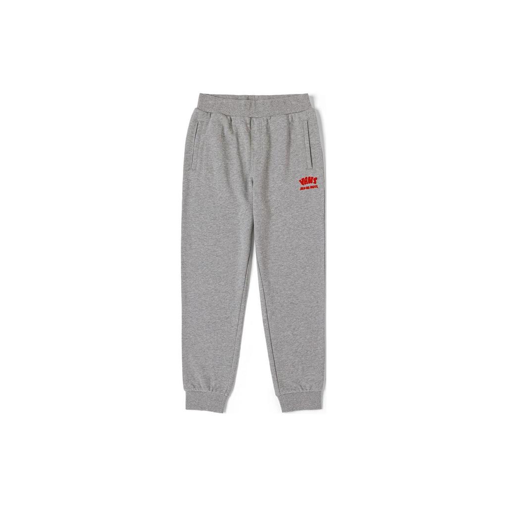 Vans Letter Print Cuffed Breathable Sweat-Wicking Knit Sports Pants Kids Pants Gray VN000JZCHTG