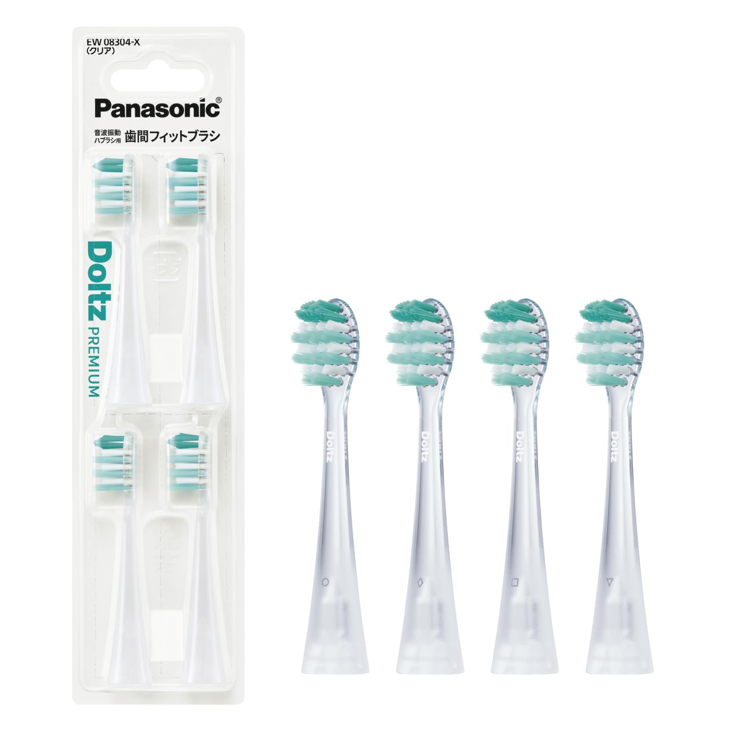 

Panasonic Replacement Brush Heads for Doltz Interdental Fit Brush [Genuine Product] (4-pack) EW08304-X