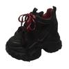 Fashion 11CM New 2025 Autumn Breathable Women Chunky Sneakers Lace-up Wedges Mesh Shoes Thick Soles Trainers High Platform Casual Shoes