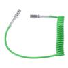 15FT 7 Way Coiled Trailer Cord Long Tail ABS Power Line Green Heavy Duty Power Wire for Semi Trucks Tractors
