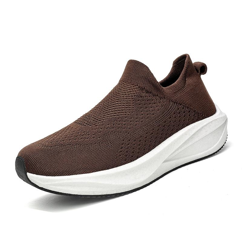 Unisex Ultra Light Flyknit Sock Walking Shoes Color Block Non Slip Sport Sneakers Sizes 36-45 for Walking Travel and Daily Wear