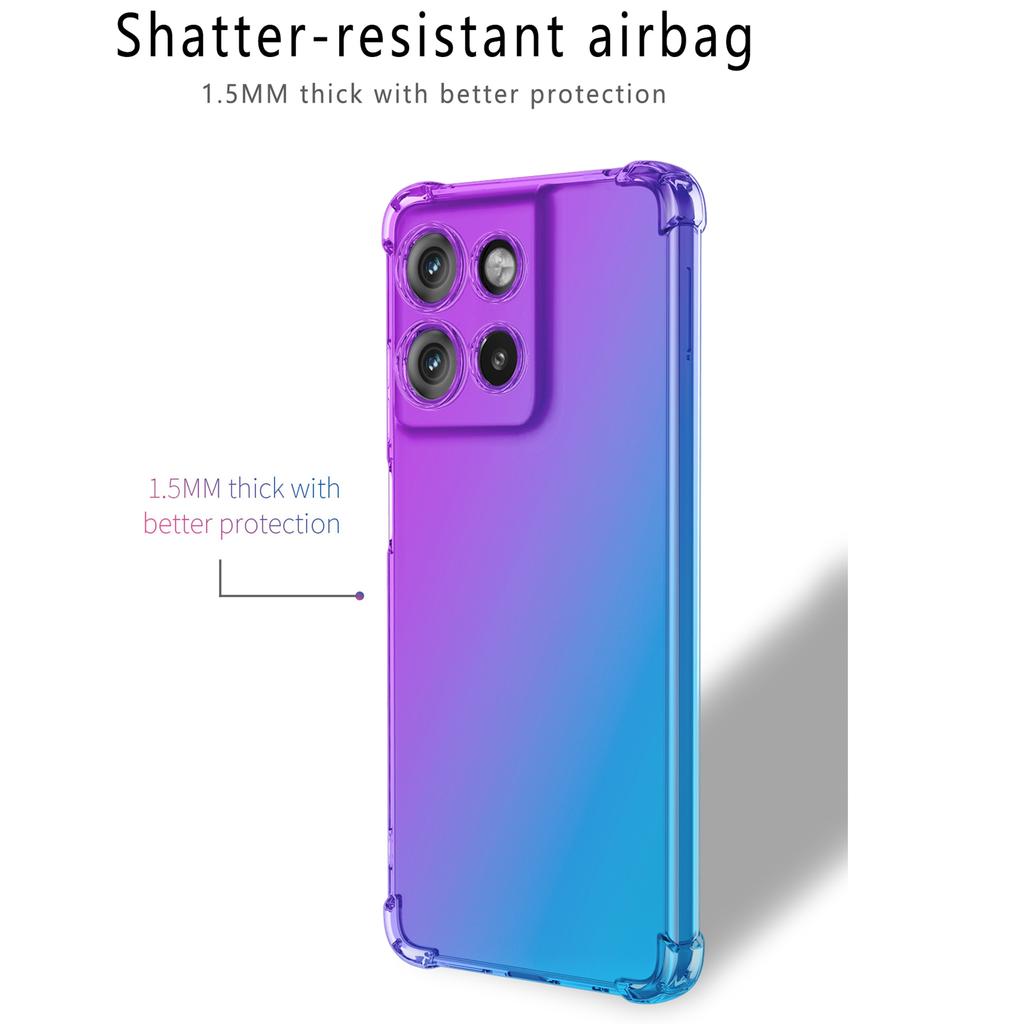 Four-corners Shockproof Gradient TPU Case for Motorola Moto G67 G77 G17 G7 Power G06 G6 G86 Protective Cover Fundas Coque