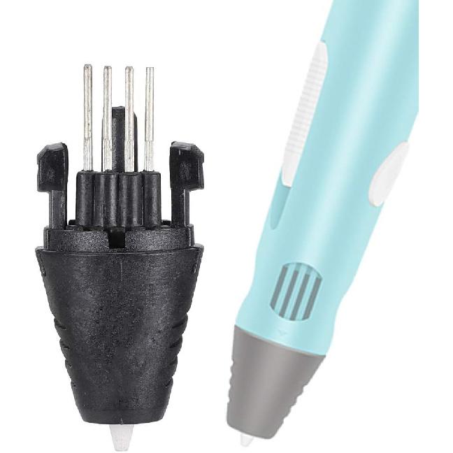 Acouto 1.75mm Replacement Parts 3D Printer Nozzle Printer Head 3D Printer Pen Nozzle Black Integrated Insertion Design Printer Printer Head 3D