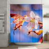 Blossom Shower Curtain Pink Red Floral Print Bathroom Decor High-Quality Waterproof Fabric for Bathtub Decoration Set