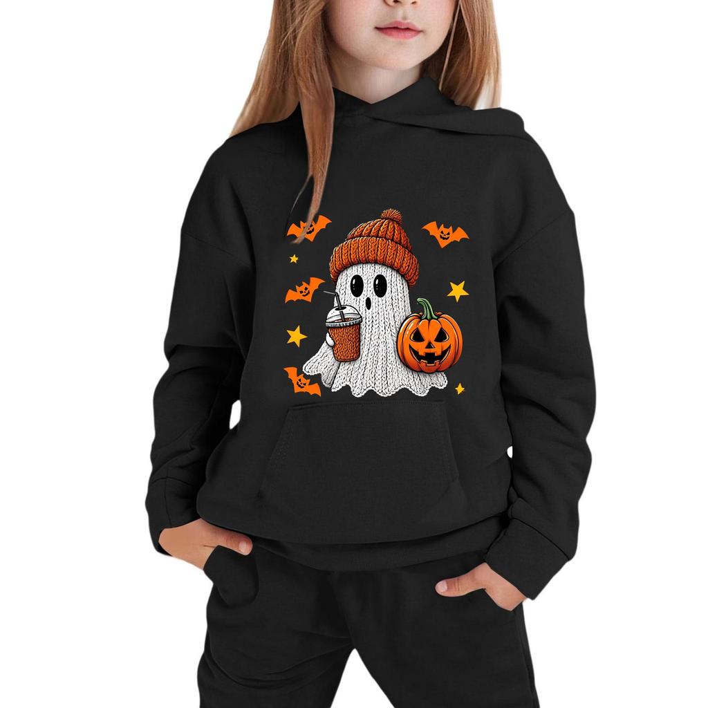 Children's Hoodie with Halloween Print for Casual Wear
