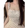 French Square Collar Sleeveless Polka Dot Suspender Dress Children's Summer New Small Temperament Beautiful Short Skirt
