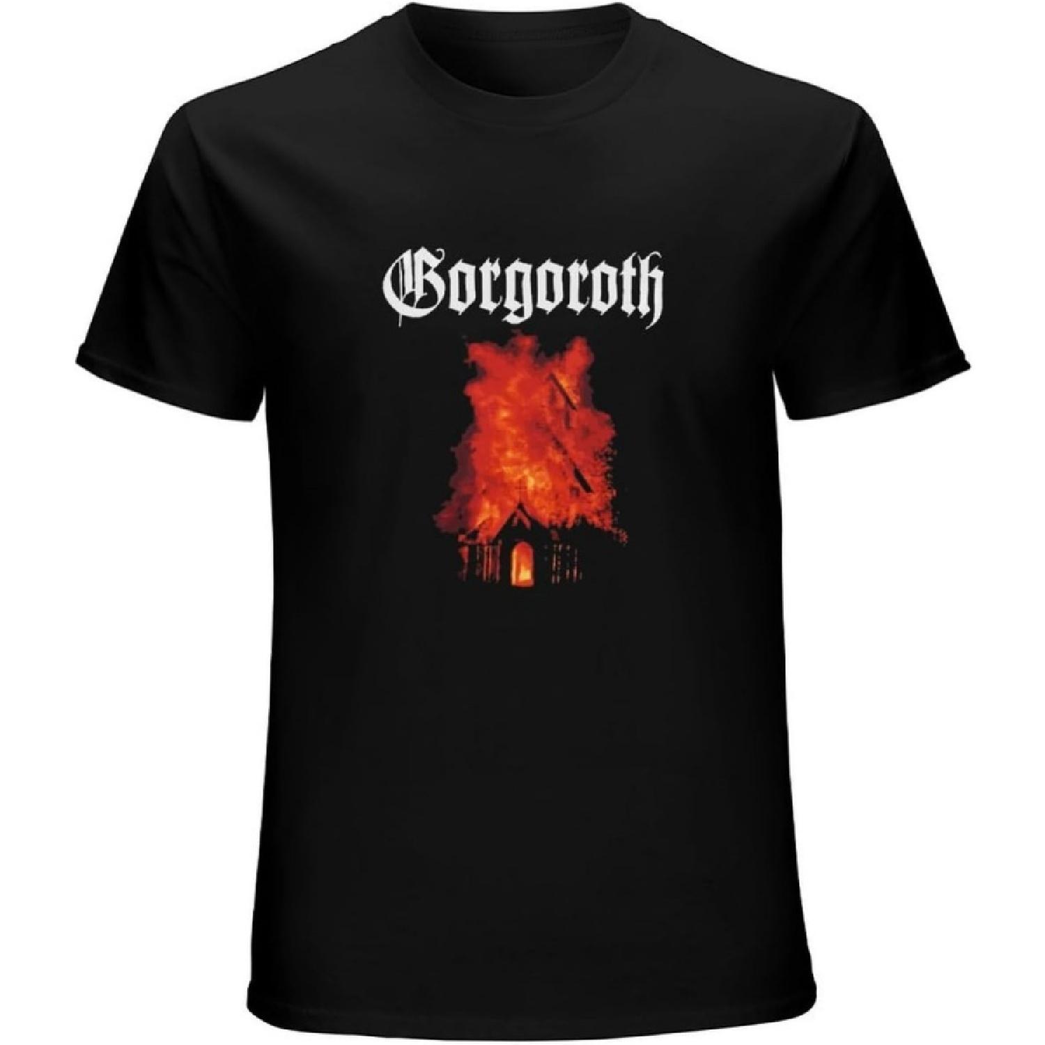 sai yuan Gorgoroth Mens Church Fire T-Shirt S