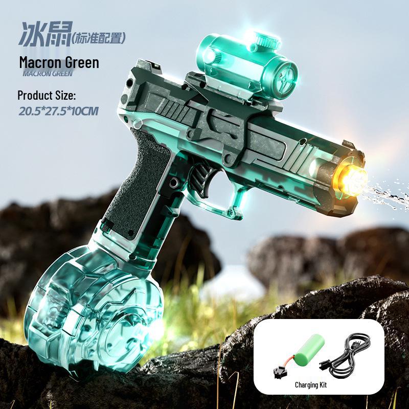 Ice Mouse Electric Water Blaster with Recoil & Lights - Continuous Firing Summer Toy