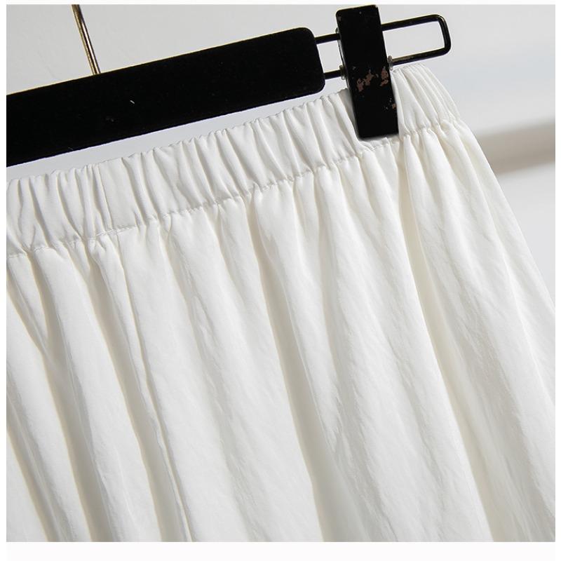 Dimanaf 2025 Summer Plus Size Pants High Waist New Wide-leg Pants Women Fashion Loose Pleated Vintage Pants