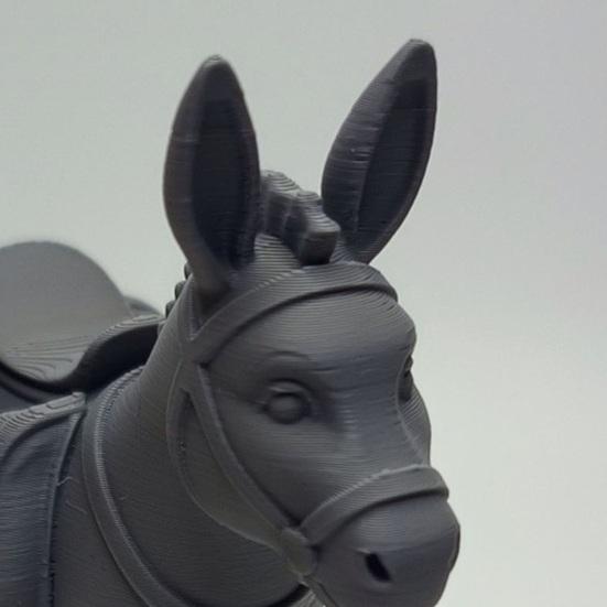 Yousheng Donkey Ornament, Planter And Desktop Storage Design, 3D Printed Matte Texture Statue, for Small Items Garden Accessories
