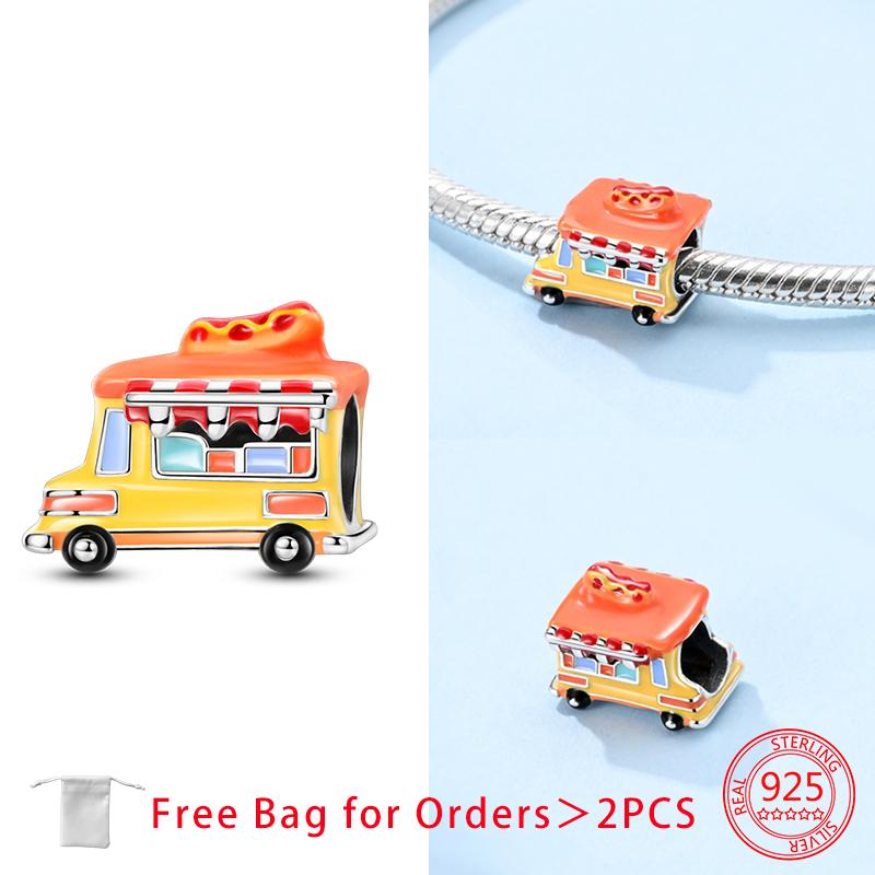 Daily Necessities Mug Game Machine Sound Car Donuts Bead Charms Copper Charm Bead Charms Pendant Compatible With Authentic Bracelets Making Jewellery