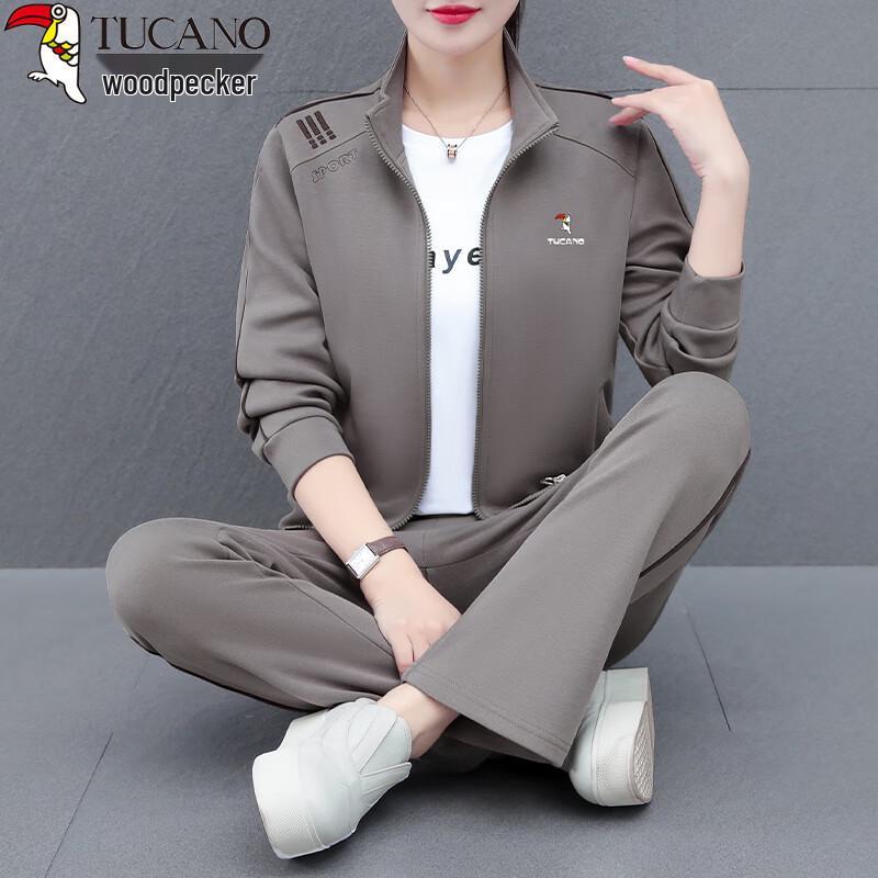 

Женский спортивный костюм-двойка Woodpecker, весна/осень, стройнящий L