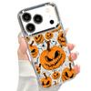Halloween Pumpkin Lantern Case For iPhone 18 Pro Max Plating Lens Clear Soft Cover For iPhone 17 16 15 14 13 Pro Max 17E 16E