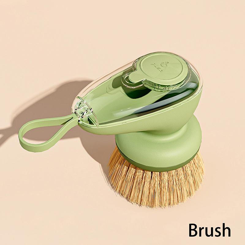Spülschwammbürste mit Seifenspender Nachfüllbarer Topf Spülbürste Effizientes Reinigungswerkzeug für Heimküche
