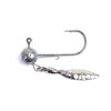 1 OUTKIT 10pcs Double Ring Head Jigs Hook Round Ball Jig Head Hook DIY Weedless Long Shank Secondary Hooks For Soft Worm Fishing