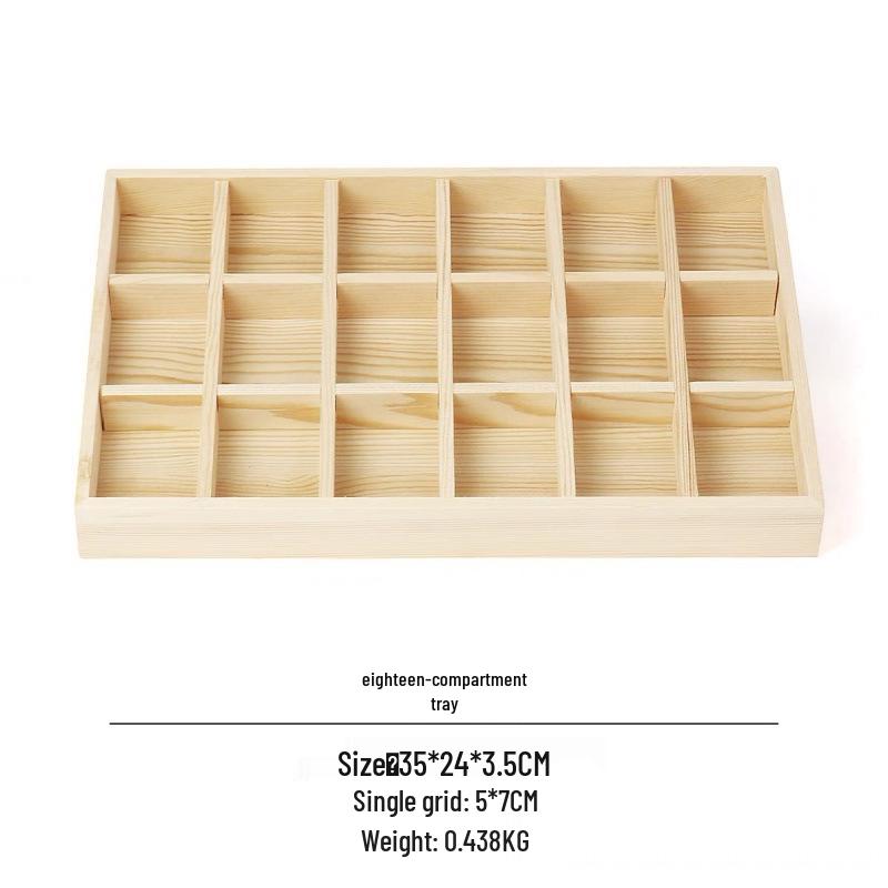 Solid Wood Jewelry Display & Storage Tray for Bracelets, Bangles, and Loose Beads.