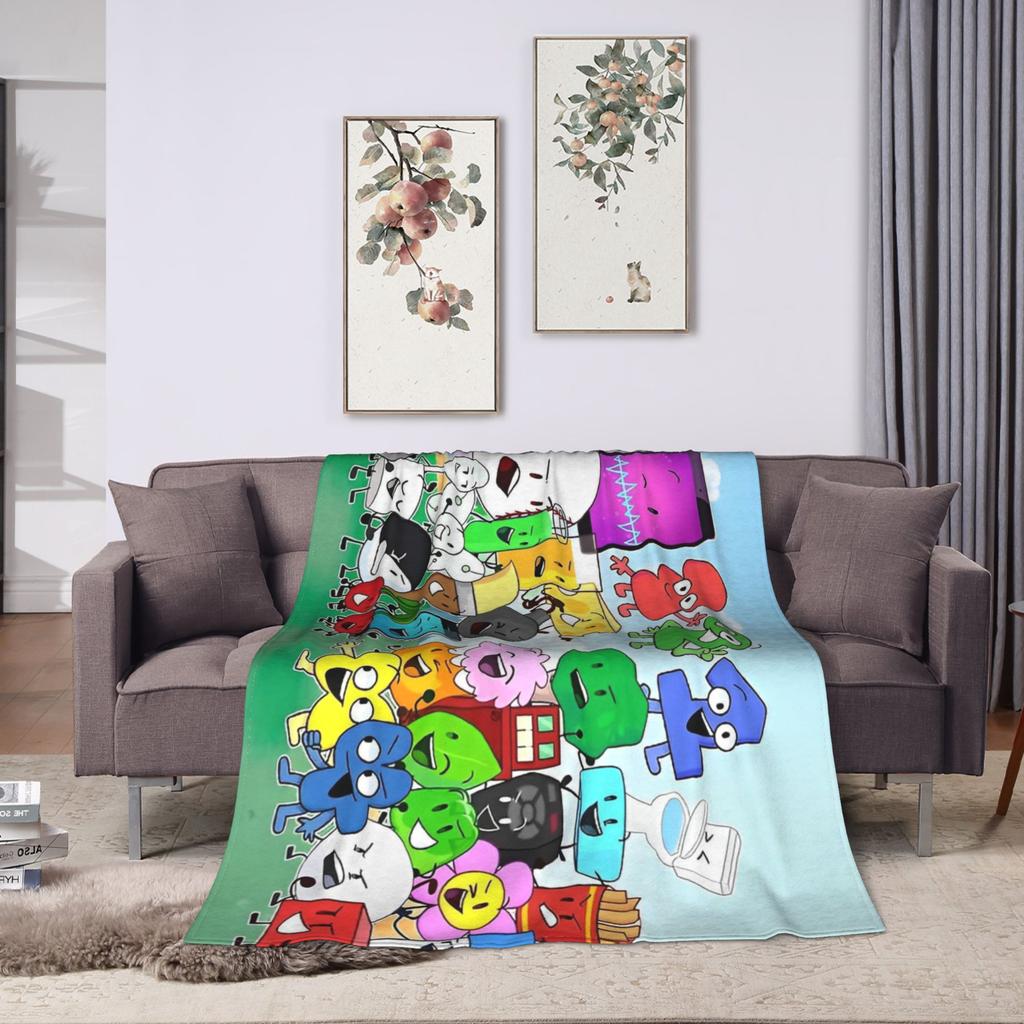 BFDI Inanimate Insanity Blankets Fleece Summer  Portable Warm Throw Blankets for Sofa Office Bedding Throws