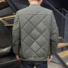 Autumn and winter new cotton jacket men's cotton clothes baseball collar cotton jacket diamond plaid men's plush jacket