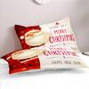 Happy Christmas 0.9/1.2/1.5/1.8/2.0m Digital Printing Polyester Bed Flat Sheet With Pillowcase Print Bedding Set