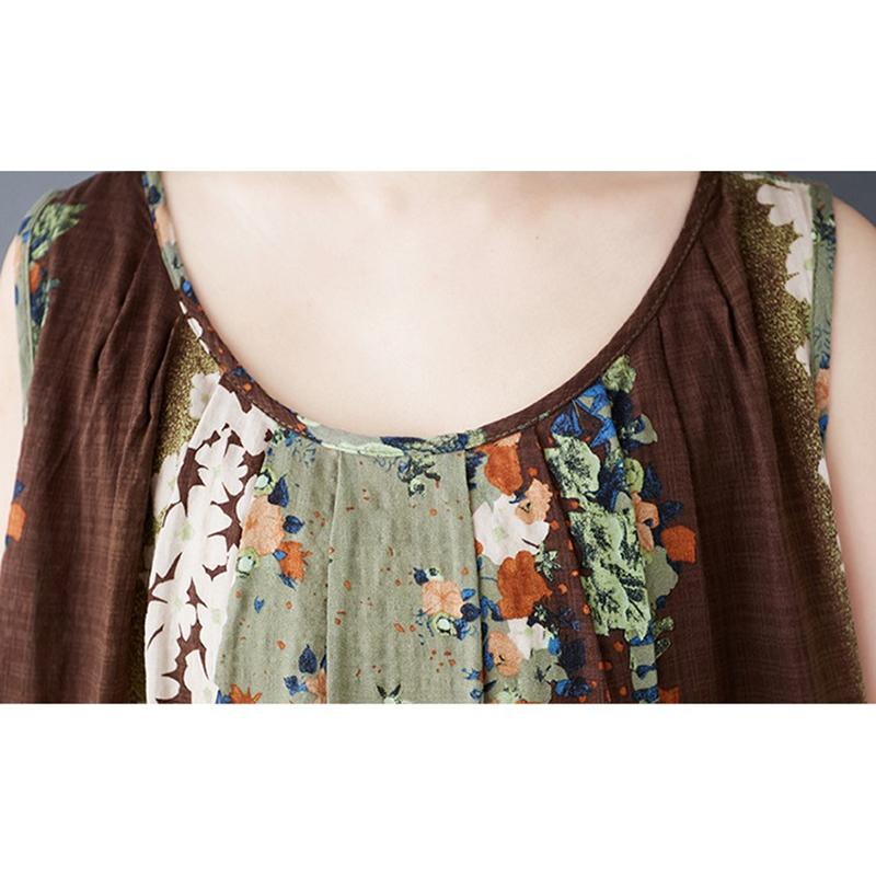 XITAO Print Contrast Color Dress ZMY1092