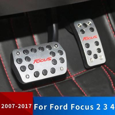 Auto Voetpedalen Cover Voor Ford Focus 2 3 4 MK2 MK3 MK4 2007-2016 2017 Brandstof Gaspedaal Rempedaal Koppeling Pedalen Pad Accessoires