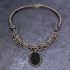 Black Tourmaline Handmade Copper Wire Wrap Jewelry Necklace 18" Z5v10