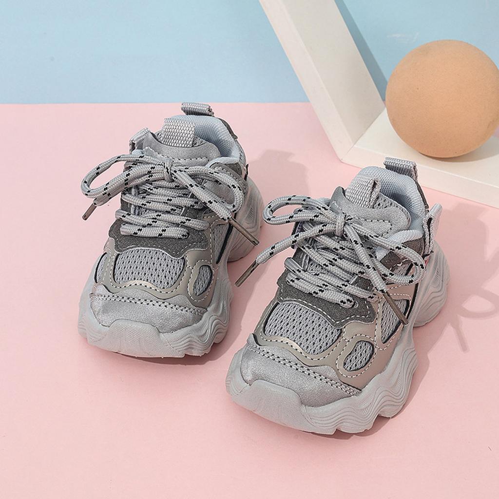 Children's Athletic Shoes Boys Girls Mesh Breathable Dad Sneakers Soft Sole Casual Footwear for Outdoor and Indoor Activities