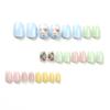 Solid Color Short Round Easter Press-On Nails - Wearable Nail Art Stickers