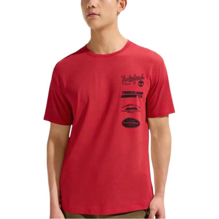 Timberland Ss26 Outdoor Hiking Cotton Printed Breathable Short Sleeve T-Shirt Men tops A5S4T-N96