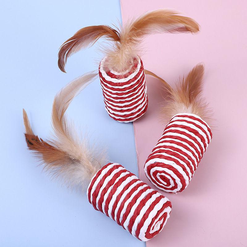 Boredom Relief Teething Mouse Teaser Wand & Self-Play Ball Kitten Toy Set