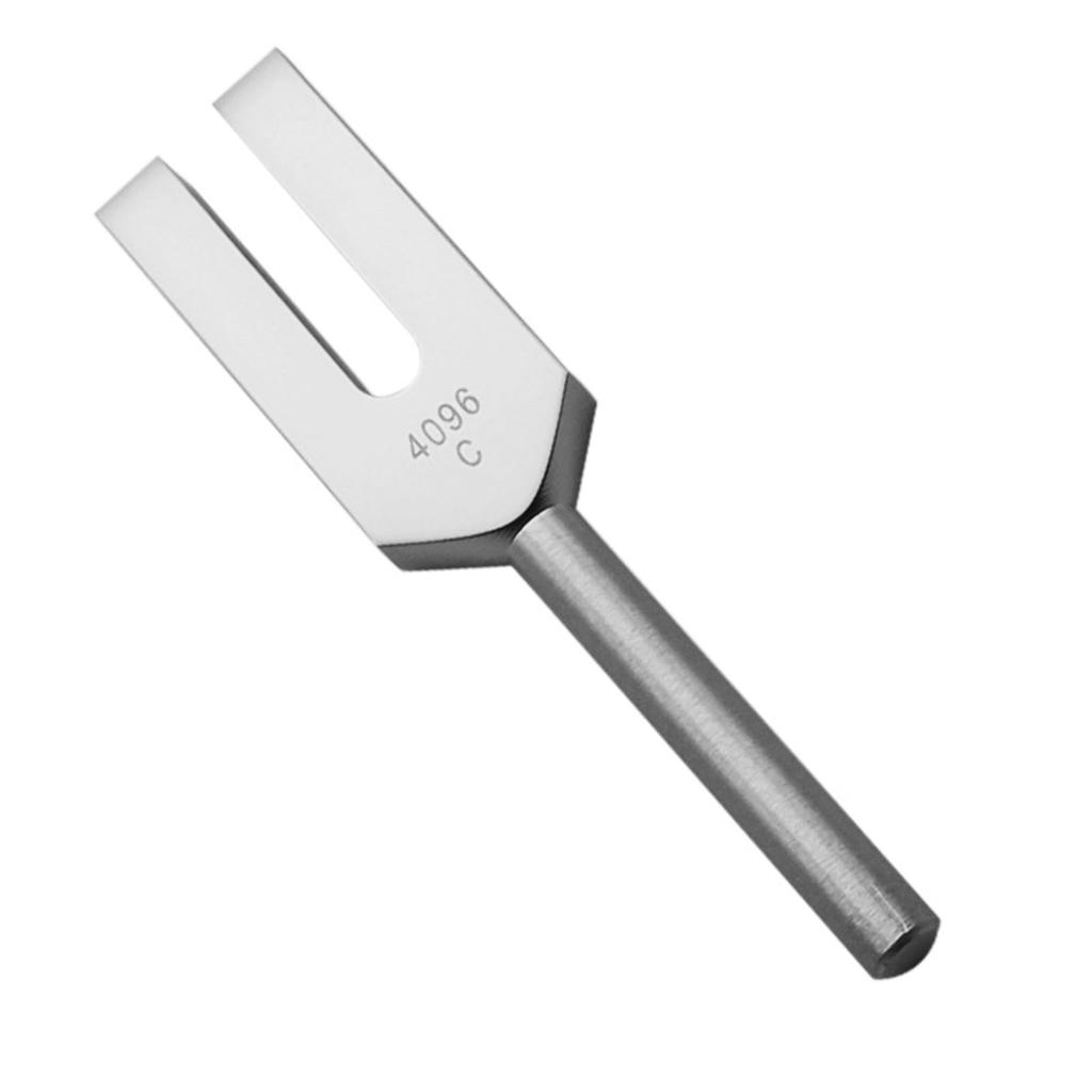 Tuning Fork Crystal Tuner 4096Hz with Wooden Mallet, Natural Crystal, Rubber Mallet, Crystal Point, and Storage Pouch for Purification, Angelic