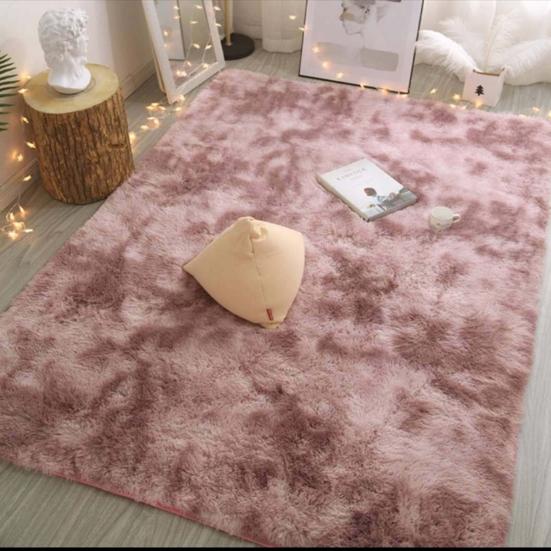 Cute Shaggy Bedside Blanket Floor Mat Carpet Household Living Room Bedroom Decor