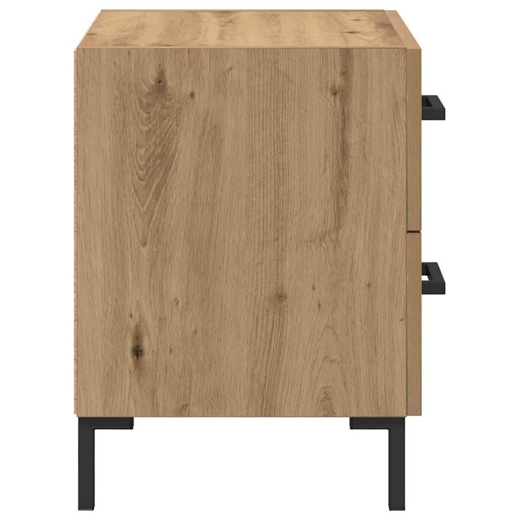 Nightstand Set of 2 Artisan Oak Finish 40 x 35 x 47.5 cm Engineered Wood