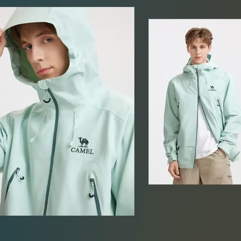 Camel Colorful Shell Waterproof Single-Layer Windbreaker Jacket