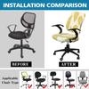 2pcs/set Split Office Chair Cover Stretch Lift Computer Armchair Slipcover Rotating Stool Seat Protector Removable